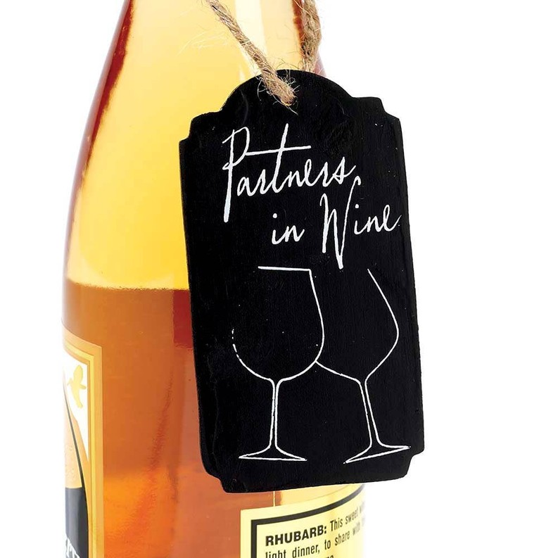 Decorative Wine Bottle Tag Partners In Wine