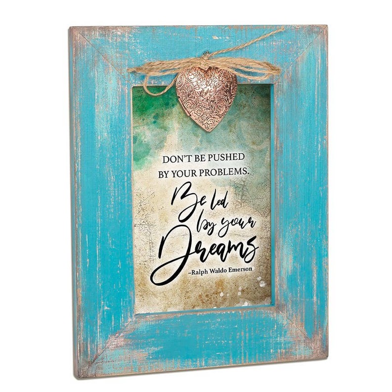 Don'T Be Pushed Teal Distressed Photo Frame