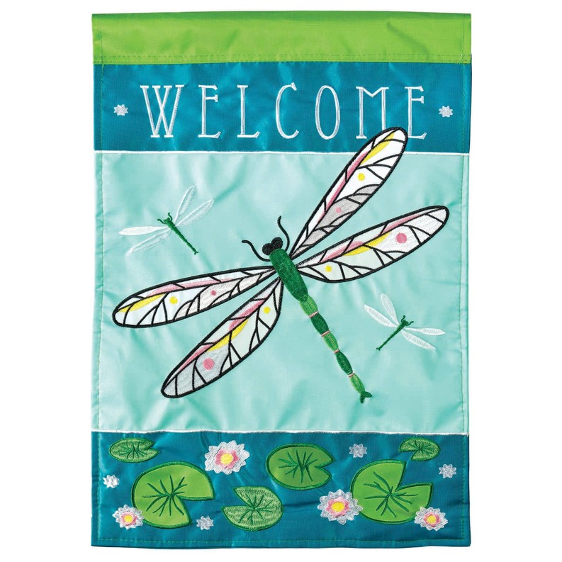 Dragonfly Welcome House Flag