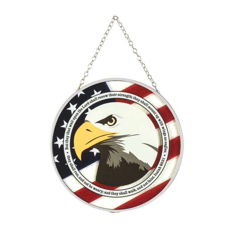 Eagle Patriotic Suncatcher Isiah 40:31