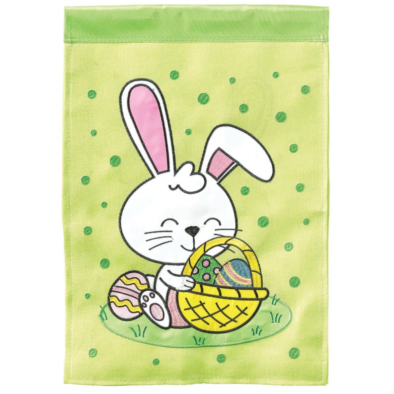 Easter Bunny Flag Burlap 