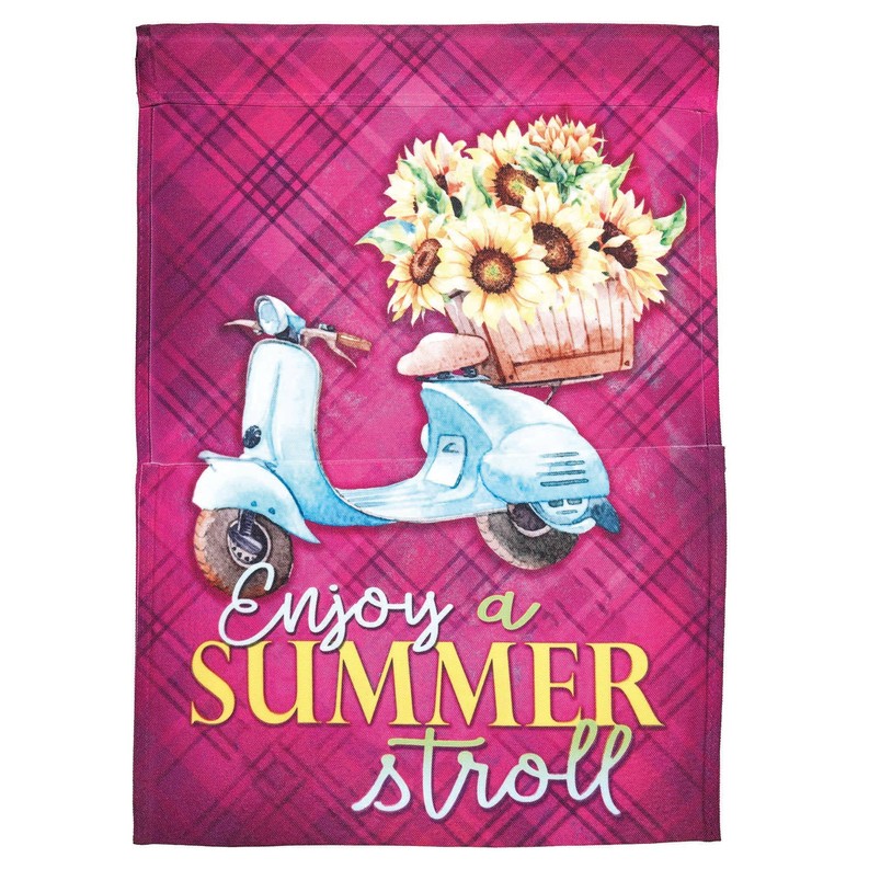 Enjoy A Summer Stroll House Print Flag