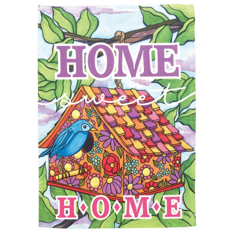 Flag Birdhouse Home Sweet 