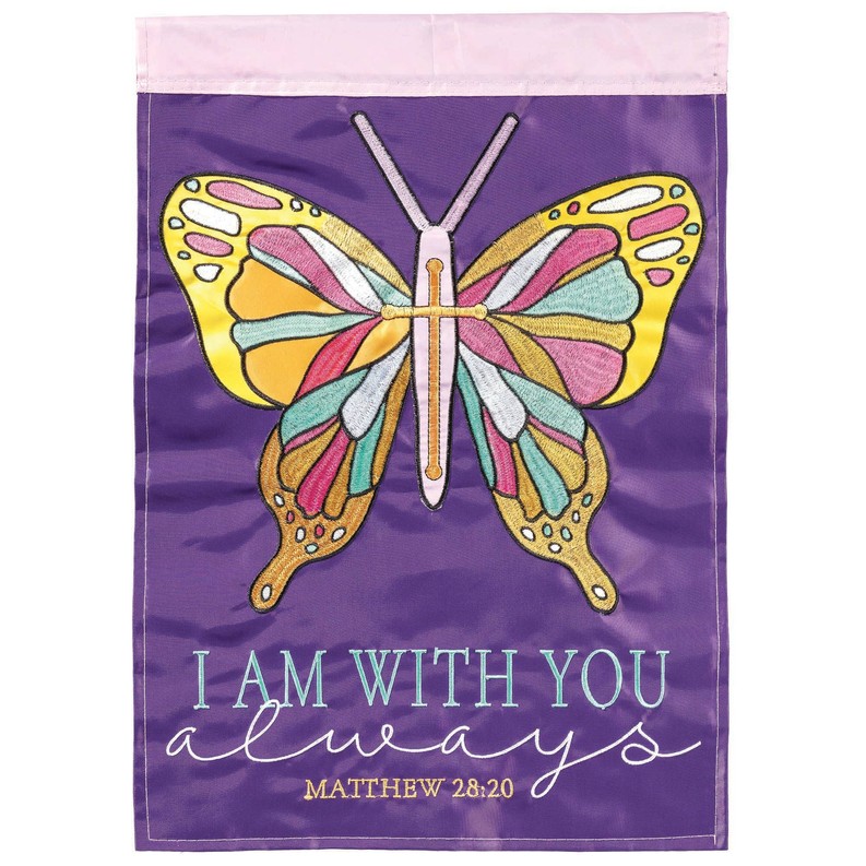 Flag Butterfly I Am With Matthew 28:30