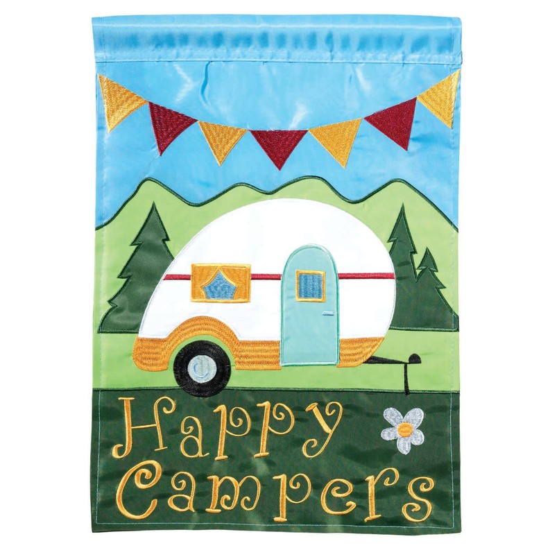 Flag Dbapp Garden Happy Campers Polyester