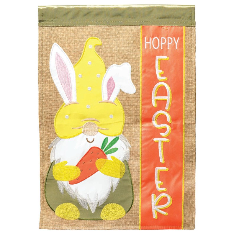 Flag Gnome Hoppy Easter Burlap 