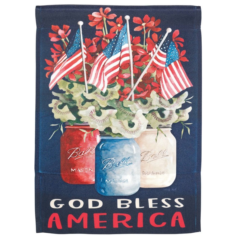 Flag God Bless America Jars 