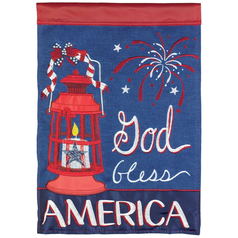 Flag God Bless America Lantern 