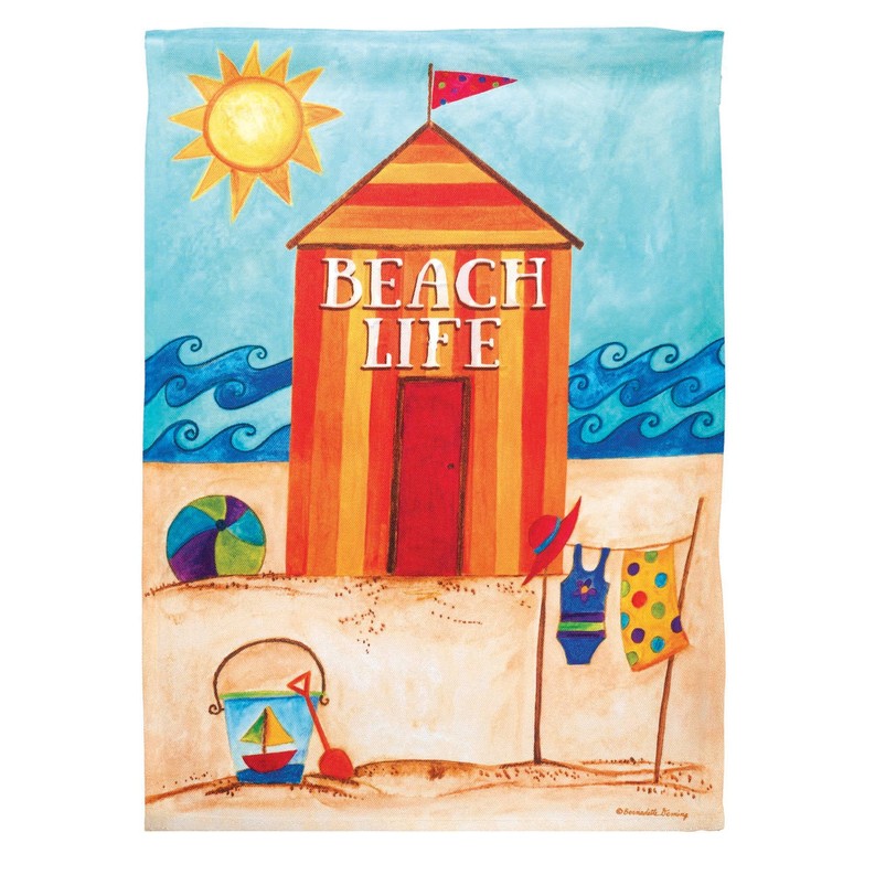 Flag Print Beach-Beach Life Polyester