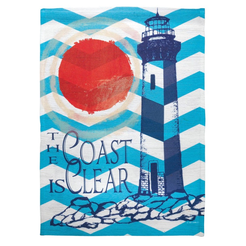 Flag Print Garden Lighthouse-The Coast Is
