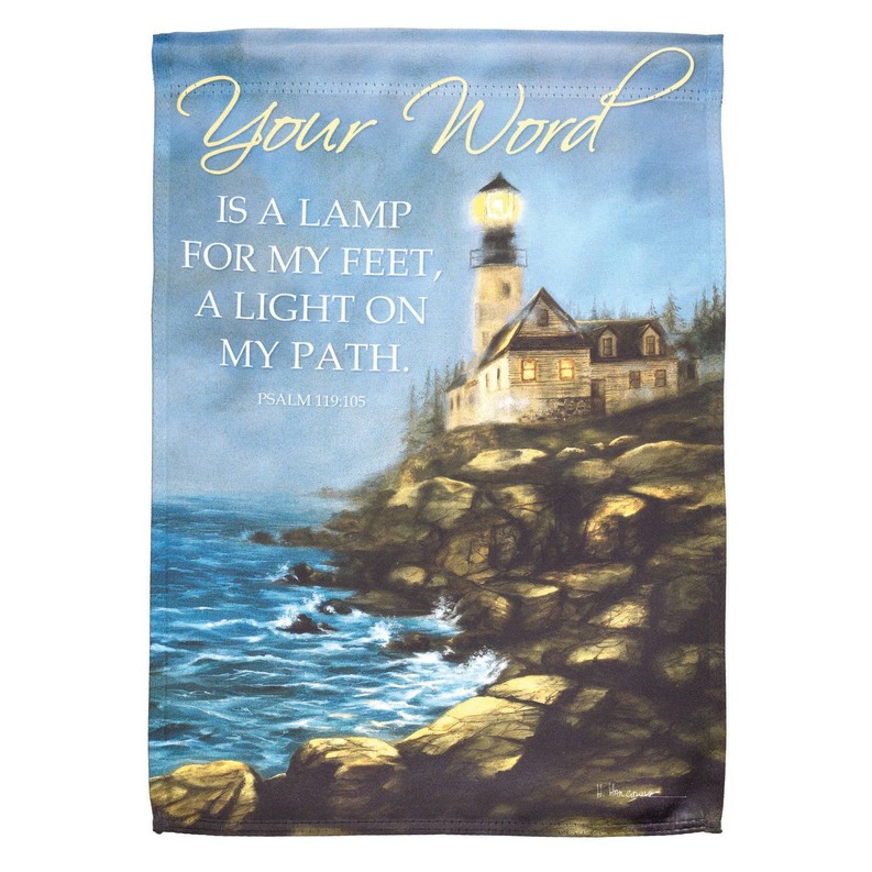 Flag Print Garden Lighthouse-Your Word
