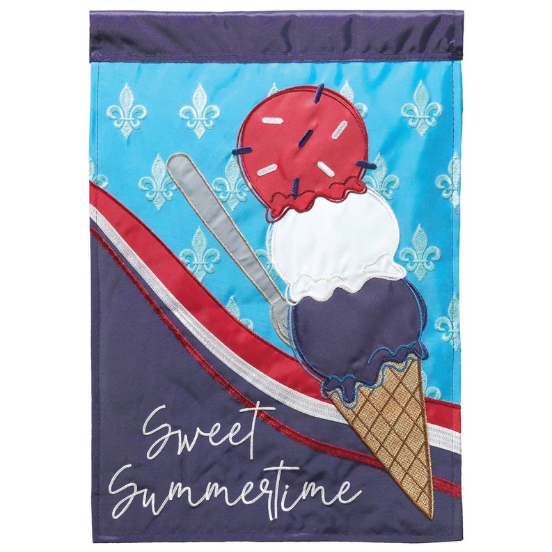 Flag Sweet Summertime Fleur-De-Lis 