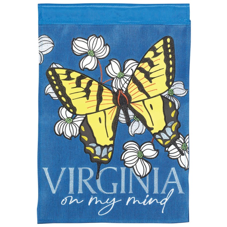 Flag Virginia On My Mind Burlap 