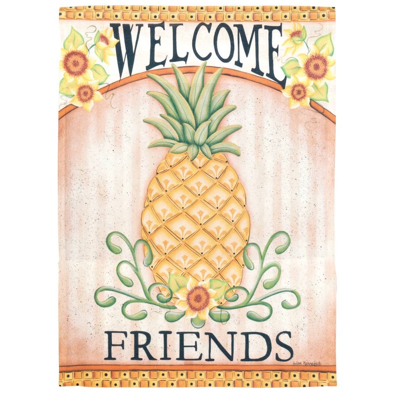 Flag Welcome Friends Pineapple 