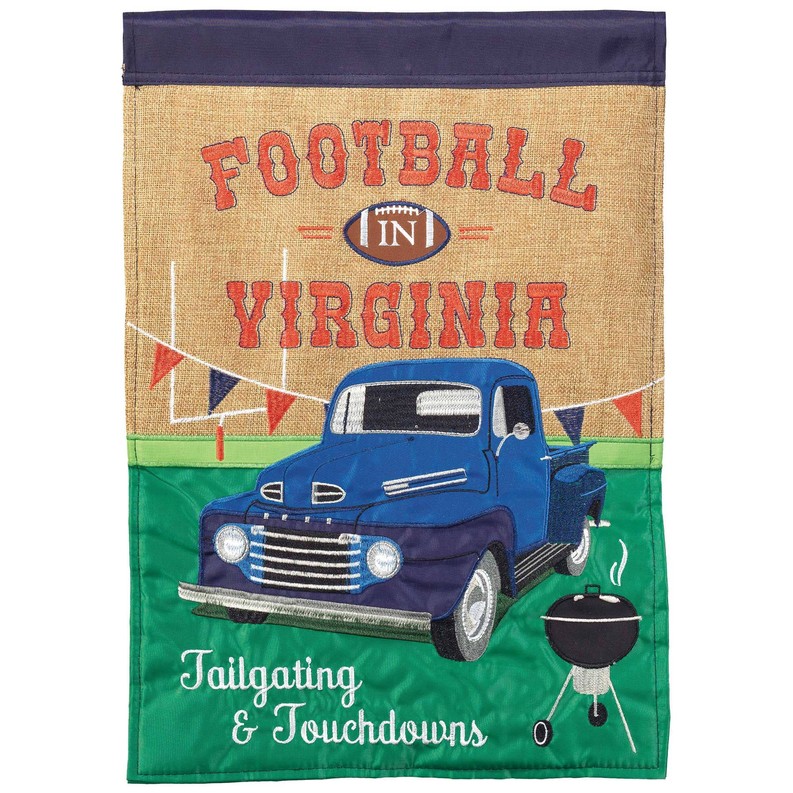 Football In Vaorg Flag Burlap Garden