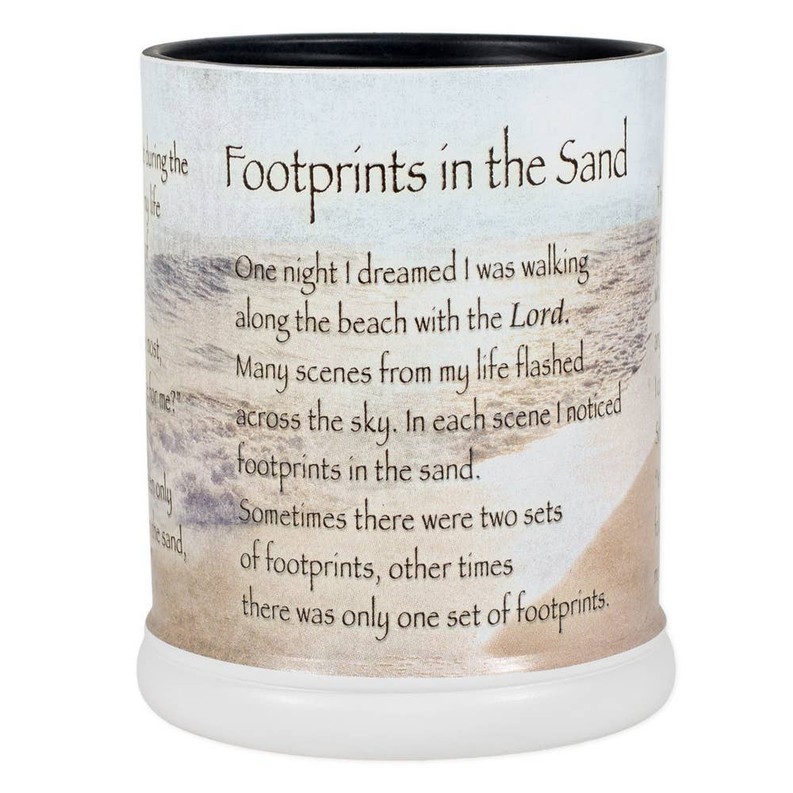 Footprints In The Sand Jar Candle Warmer