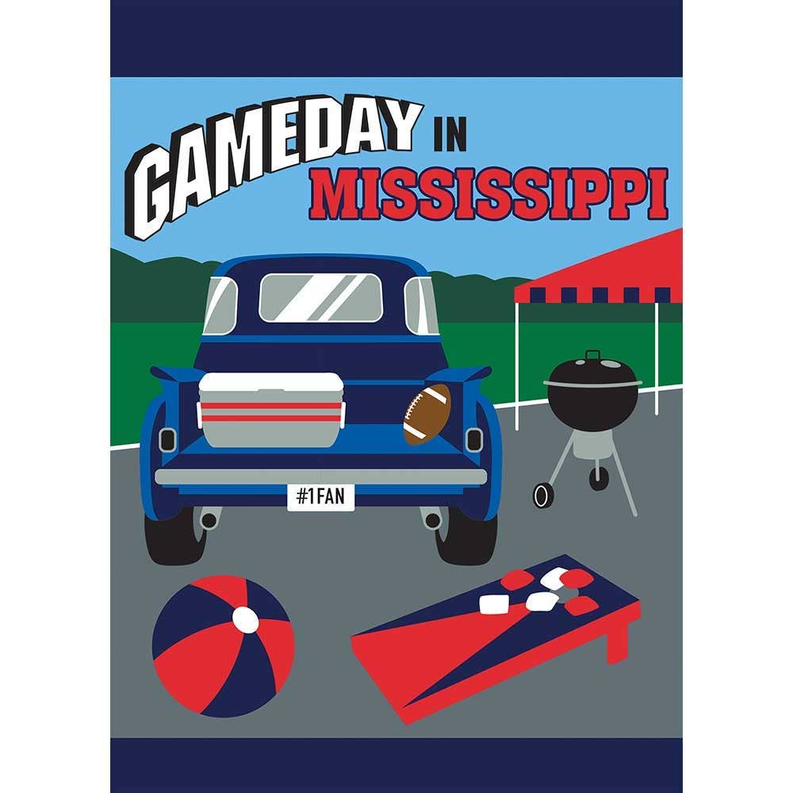 Gameday In Mississippi Garden Flag