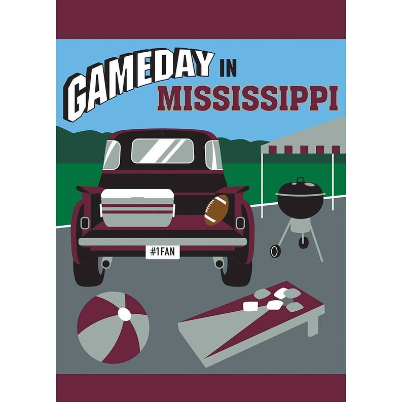 Gameday In Mississippi Garden Flag