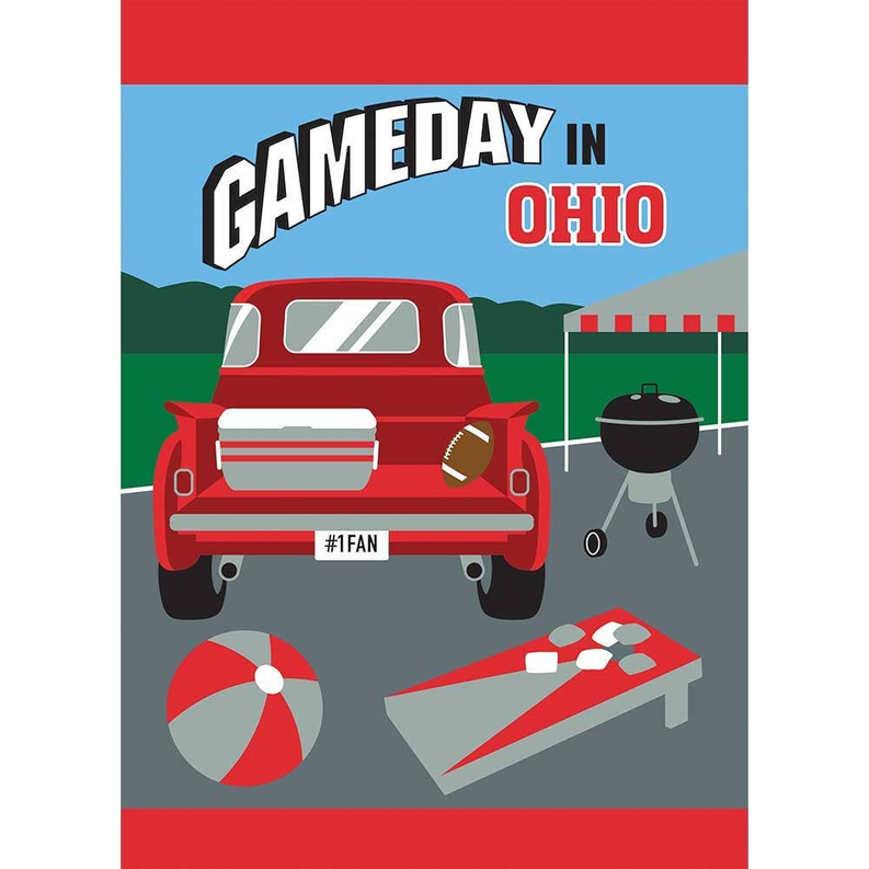 Gameday In Ohio Garden Flag
