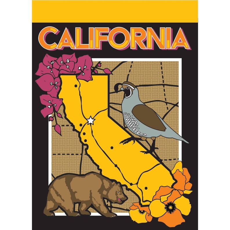 Garden California Symbols Flag
