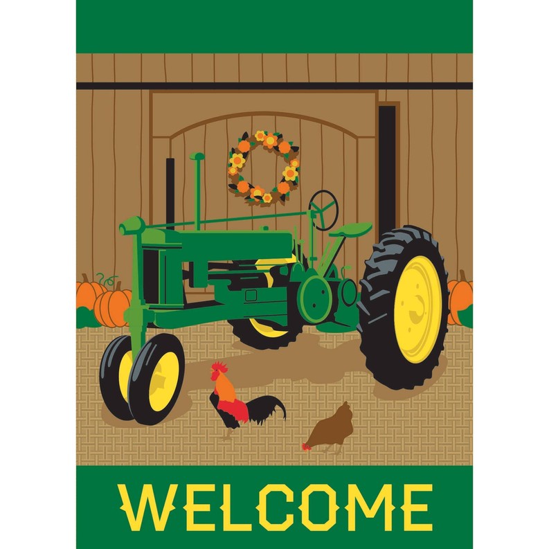 Garden Fall Tractor Flag