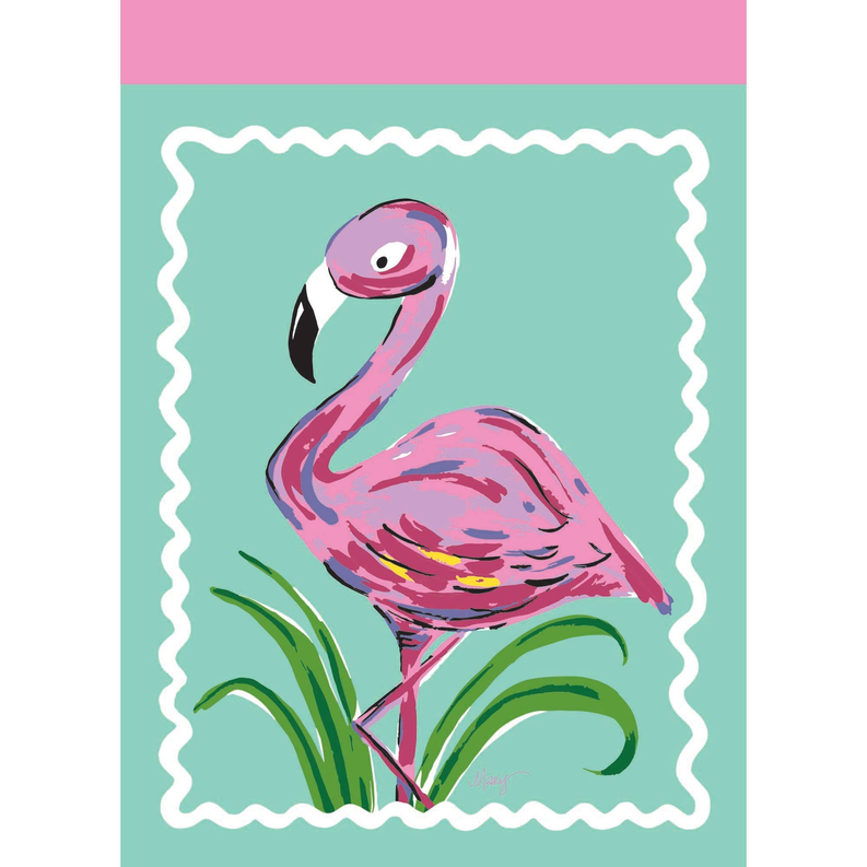 Garden Flamingo Flag 