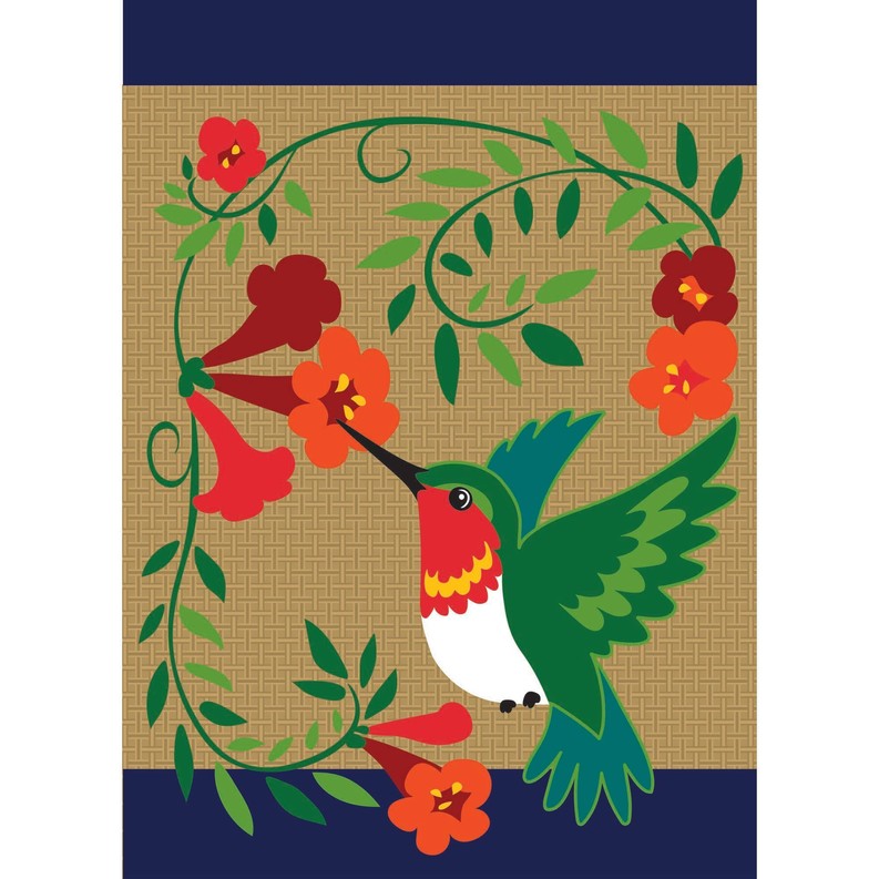 Garden Hummingbird Blap Flag