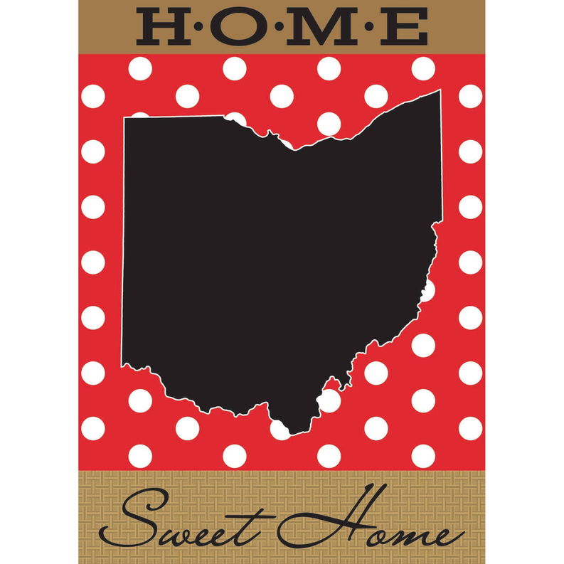 Garden Ohio Home Sweet Home Flag