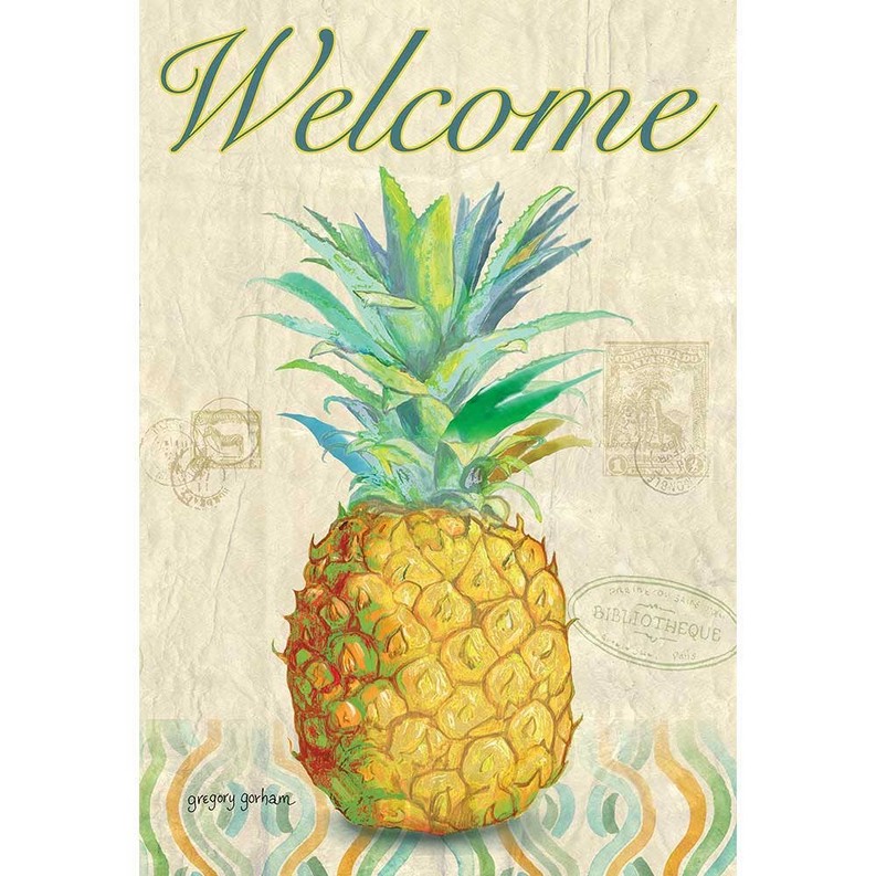 Garden Pineapple- Welcome Flag