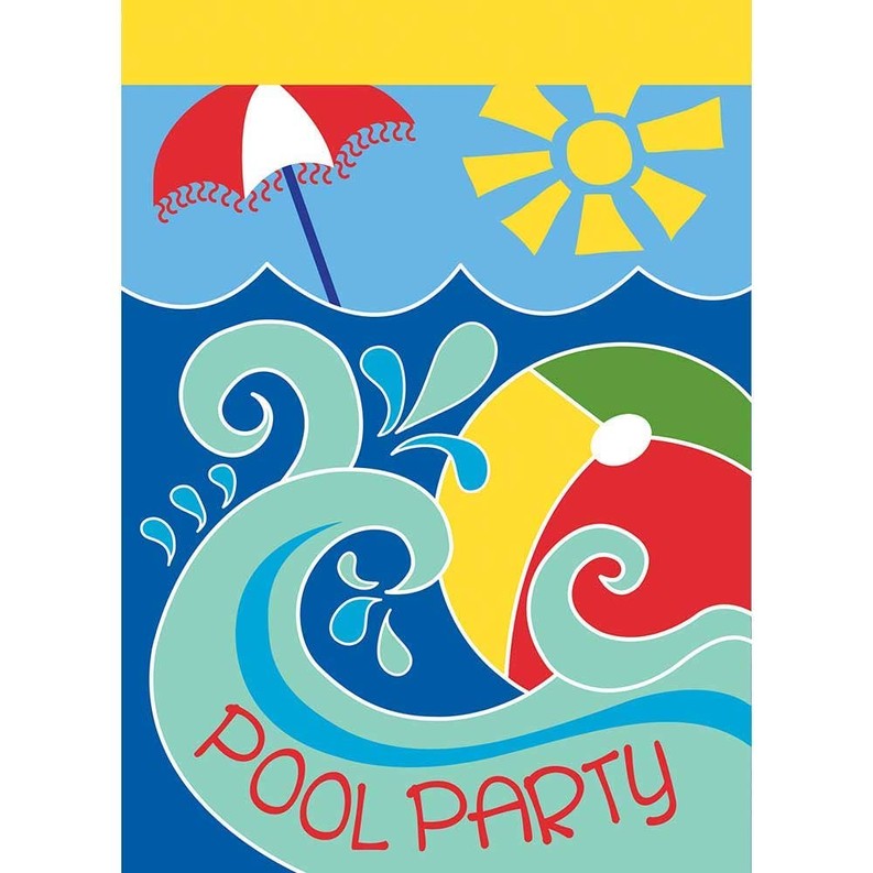 Garden Pool Party Flag