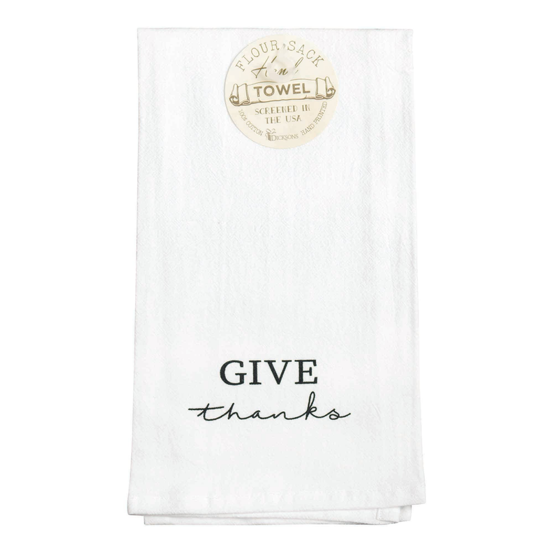 Give Thanks Flour Sack Towel