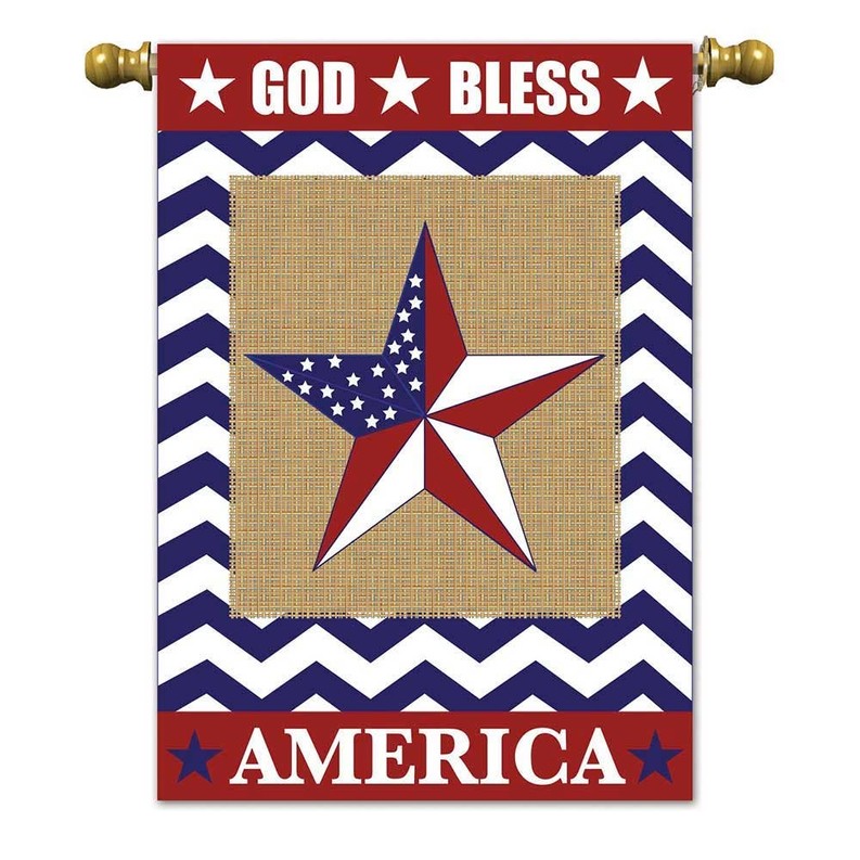 God Bless America Barn Star Garden Flag Flag