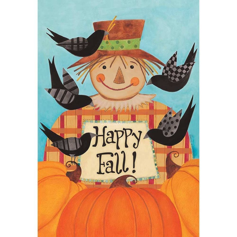 Happy Fall Scarecrow Flag
