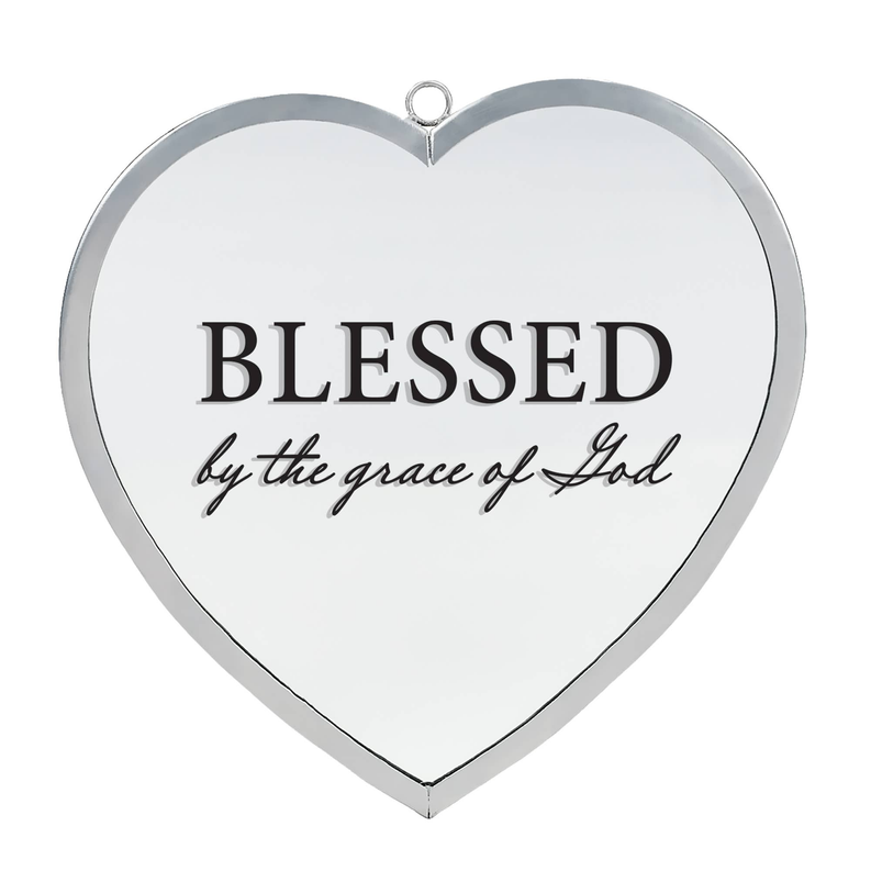 Heart Mirror Blessed By Grace Sm Silver