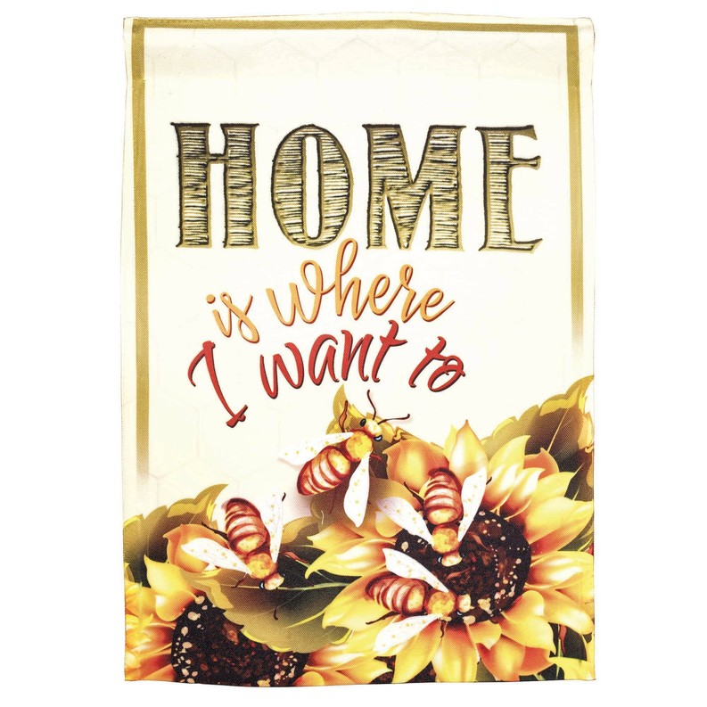 Home Is Where I Want To House Print Flag