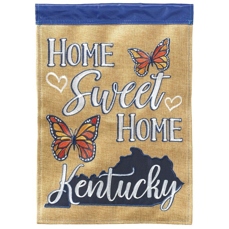 Home Sweet Home Kentucky Flag Applique