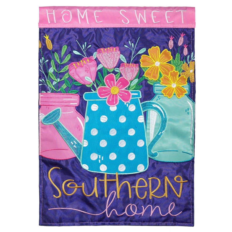 Home Sweet Southern Double Applique Garden Flag