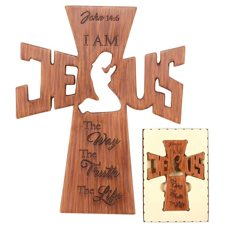 John 14:6 Wall Resin Cross