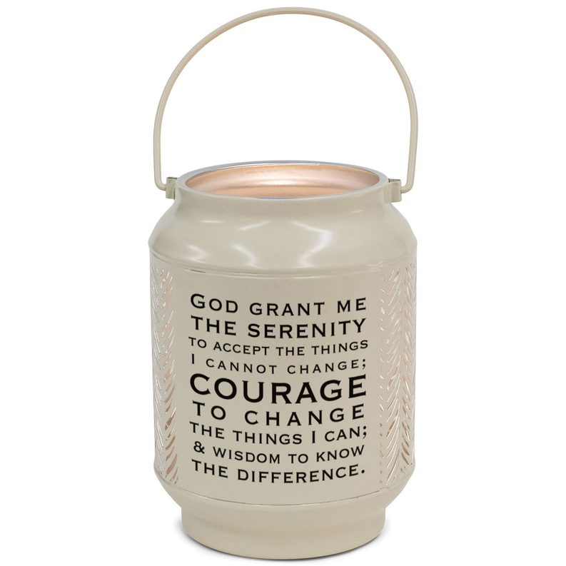 Lantern Serenity Prayer Ivory