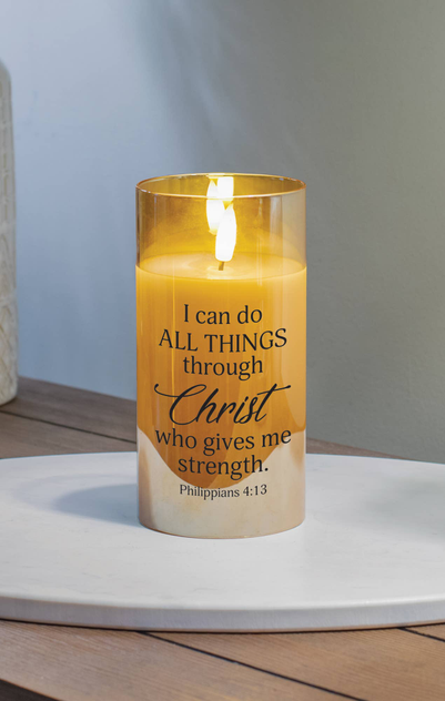 Led Candle I Can Do All Phil 4:13 