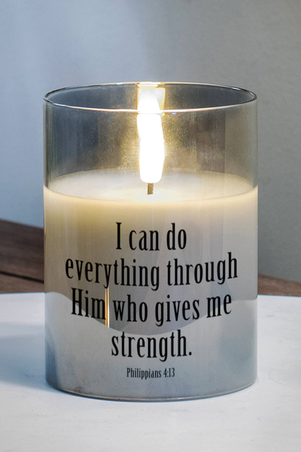 Led Candle I Can Do Phil 4:13 4In 