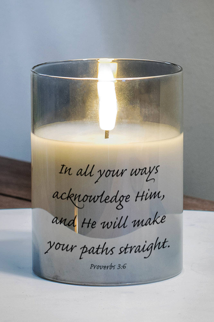 Led Candle In All Your Ways Prov 3:6 