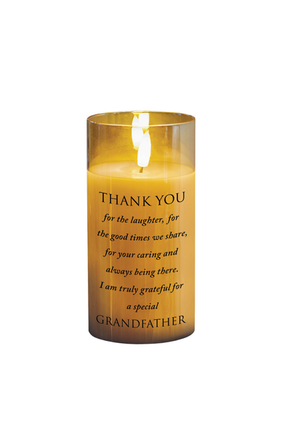 Led Candle Thank You Grandpa 6In 