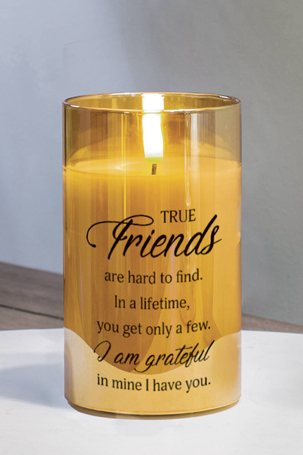 Led Candle True Friends Are 5In 