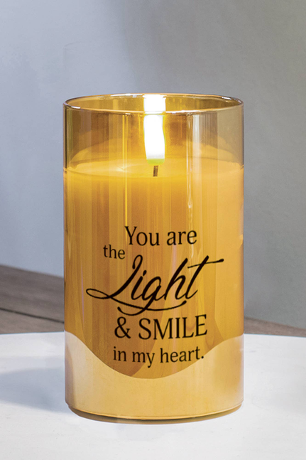 Led Candle You Are The Light & Smile 