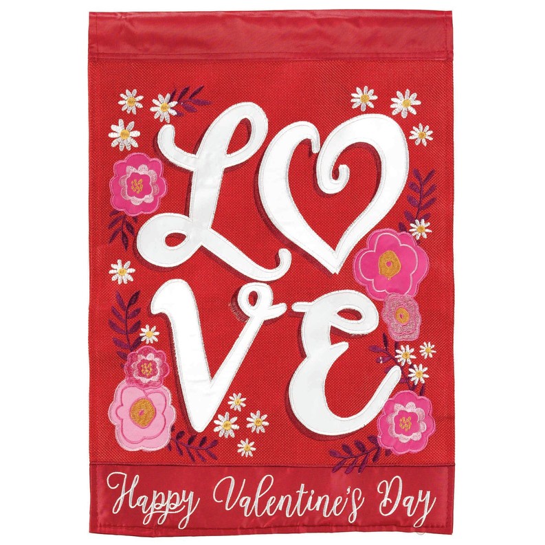 Love Happy Valentine's Day Flag 