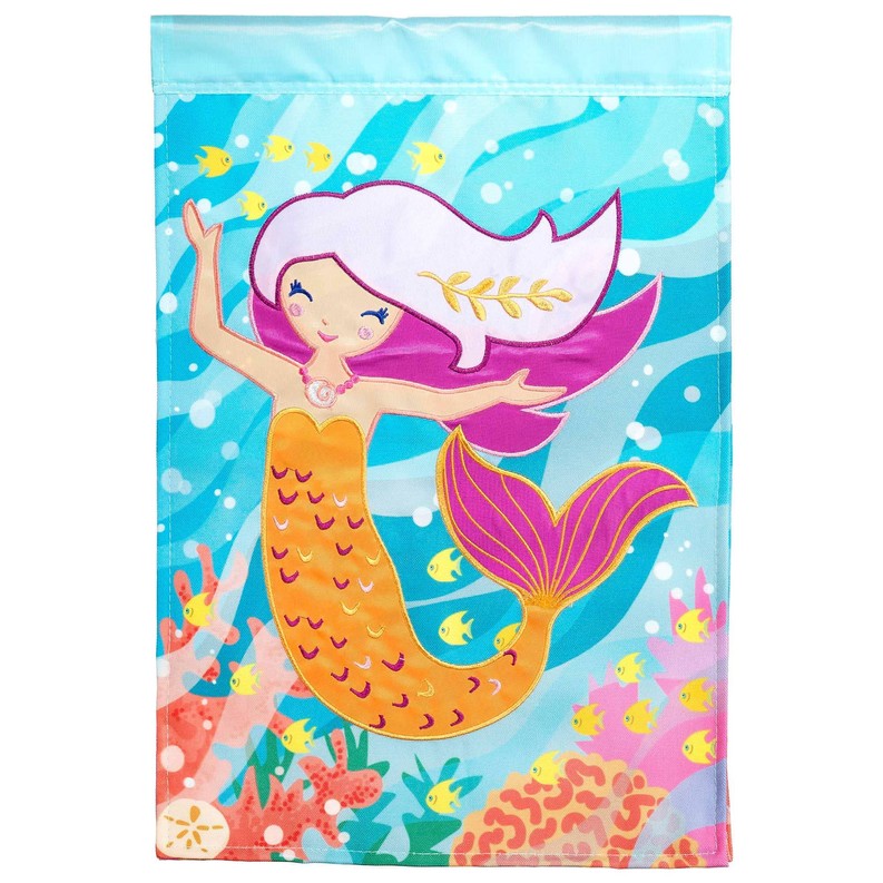 Mermaid Double Applique Garden Flag