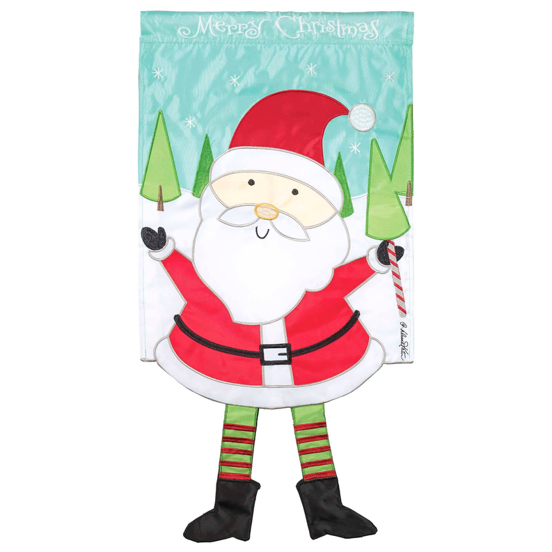 Merry Christmas Santa Crazy Leg Flag