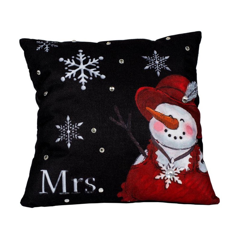 Mrs Snowman Throw Pillow