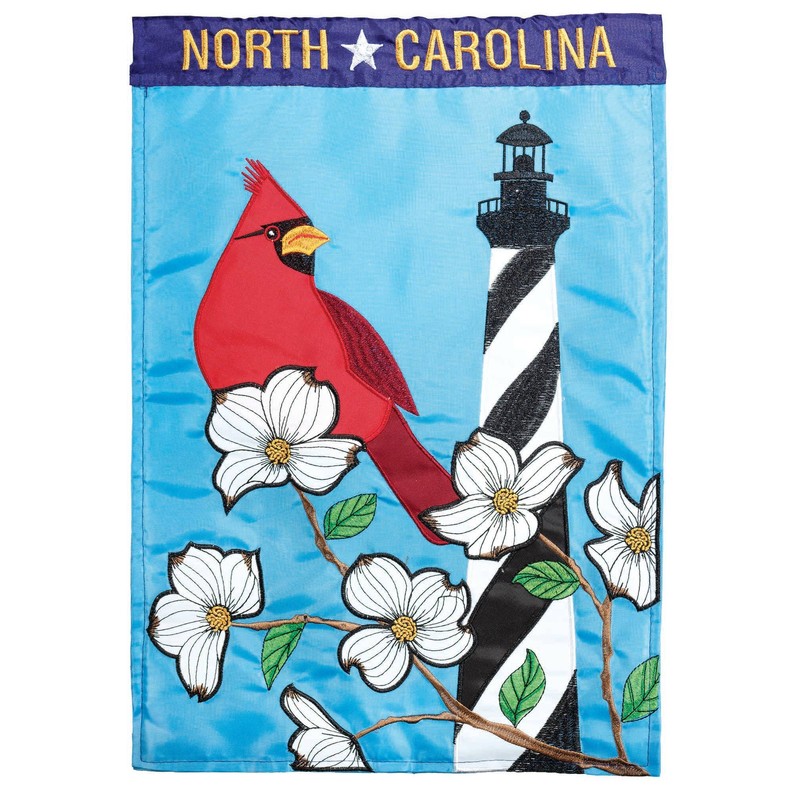 North Carolina Icons Applique Garden Flag